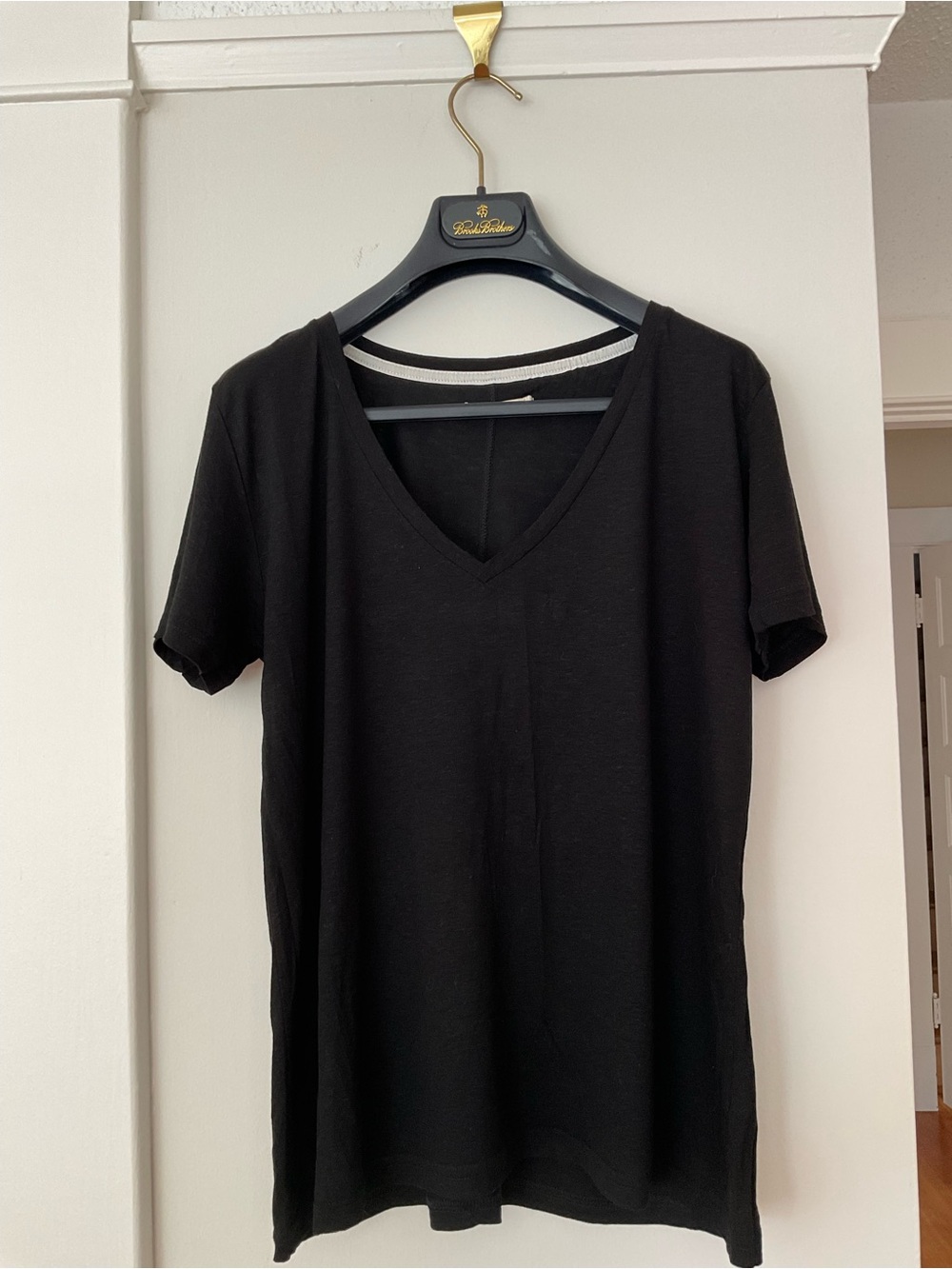 J Brand Black V-Neck Tee